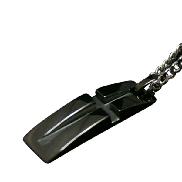 名入れ プレゼント ネーム入りネックレス With me スリットクロス/ネックレス メンズ ブラックコーティング 結婚記念日 記念日 誕生日 刻印 名前 送料無料 シルバー ブラック アクセサリー Silver 男性 ギフト|誕生日プレゼント誕生祝いの通販は