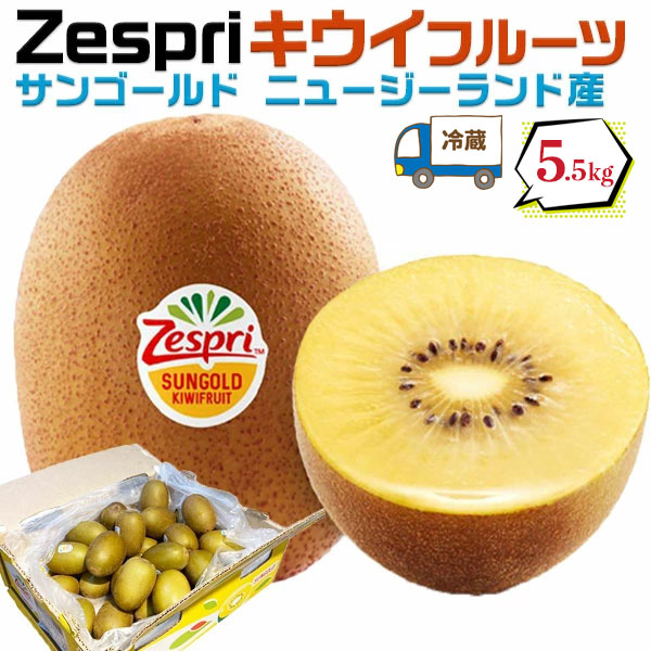 キウイフルーツ ゼスプリ サンゴールド 5.5kg【クール便指定】 キウィ 大箱37-59玉入 家庭用 Zespri Kiwi Fruit ニュージーランド産 ギフト・お中元・母の日ギフト