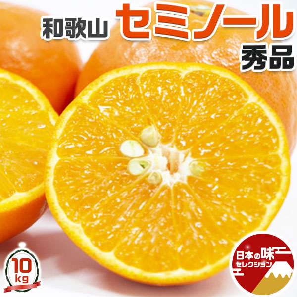 和歌山 セミノール オレンジ 10kg 秀品 M〜Lサイズ限定 国産 農園・生産者から出荷 【出荷日お任せ・指定日不可】紀州 母の日 果物 柑橘 生果 フルーツ