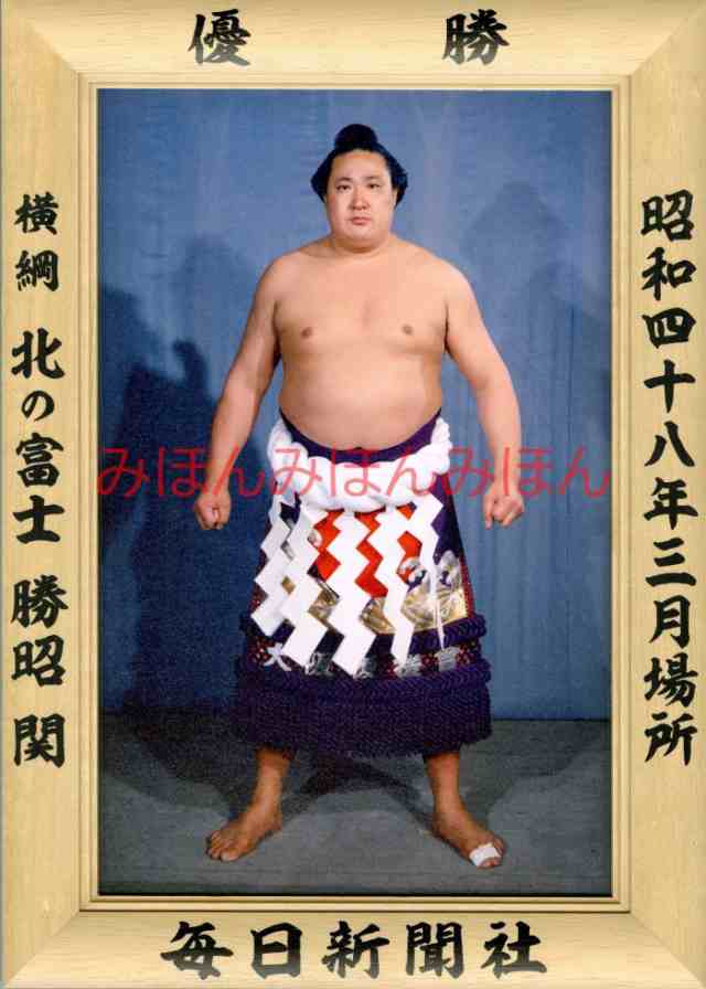 若乃花幹士関 優勝ミニ額 大相撲ミニ額 大相撲優勝額 昭和３４年９月場所 優勝 横綱 若乃花幹士関（７回目の優勝） 写真