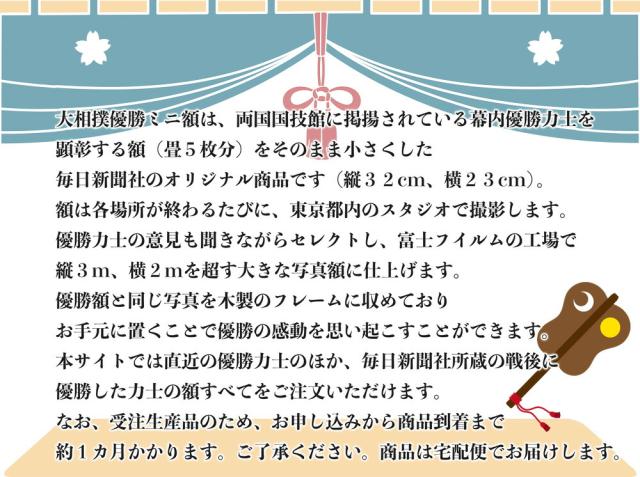 大の里泰輝関　優勝ミニ額 大相撲 ミニ額 大相撲 優勝額　令和６（２０２４）年９月場所 優勝 関脇 大の里 関（2回目）_2