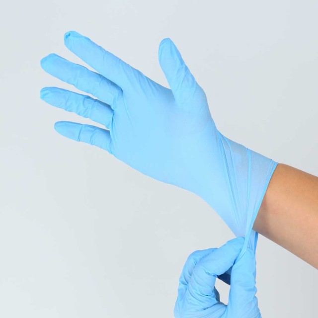 ニトリル手袋 パウダーフリー 食品衛生法 適合 通販 ブルー 青