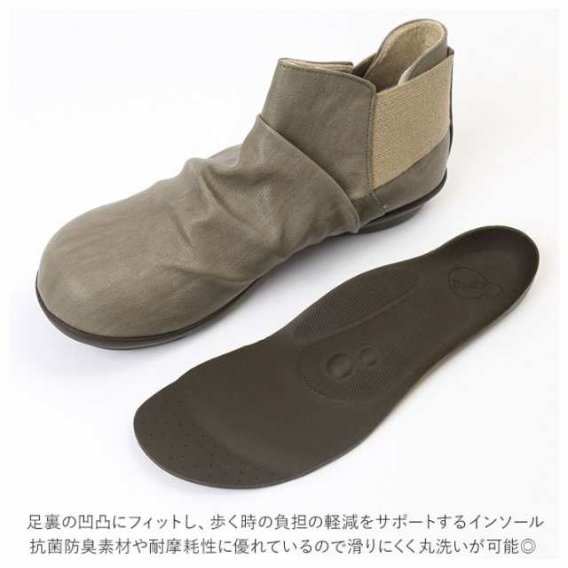 GRY.グレー】【S(22.0-22.5cm)】 ショートブーツ レディース 歩き 