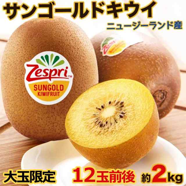 ゼスプリ＞サンゴールドキウイ 約2kg 12玉前後 大玉限定