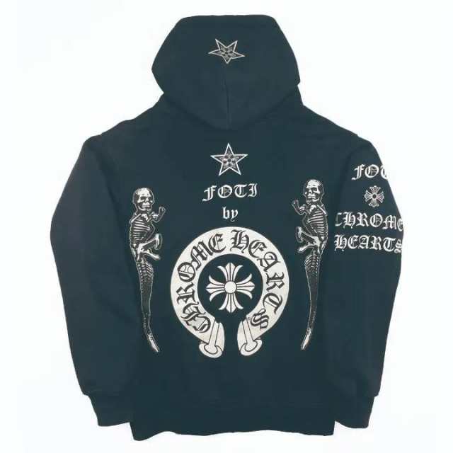 CHROME HEARTS クロムハーツ FOTI フォティプリント パーカー ブラック ...