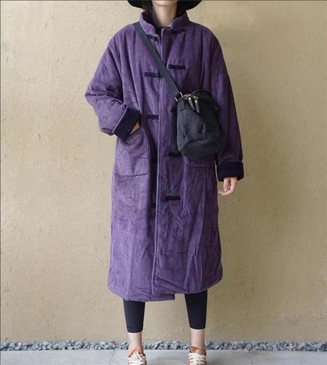 コート レディース 冬アウター 上着 羽織り ロングコート 中綿 コーデュロイ 無地 大きいサイズ ゆったりシルエット 今年らしいロング丈 旬なアイテムの通販は 4,967円