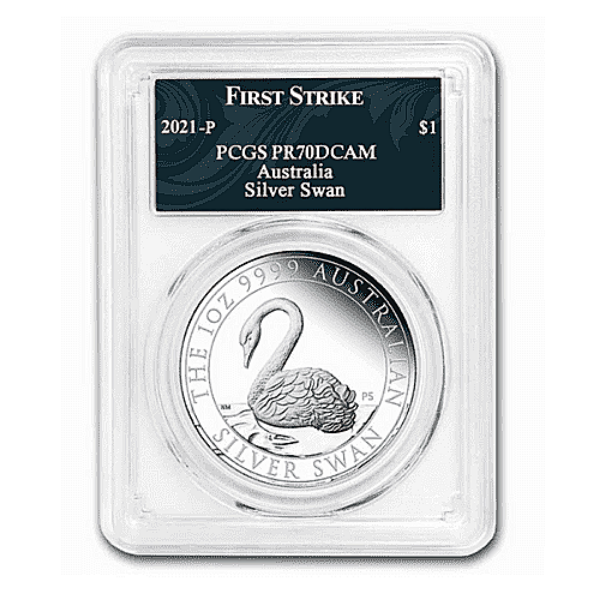 新品 2021 オーストラリア 白鳥 スワン 銀貨 1オンス 鑑定 PCGS MS70 純銀 スラブ ケース 送料無料 シルバーコイン｜au PAY  マーケット