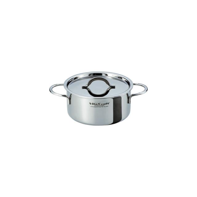 ビタクラフト:コロラド 両手鍋3.1L 2504 ビタクラフト 両手鍋 IH対応 ステンレス 蓋付 10年保証 コロラド 3.1L 20cm