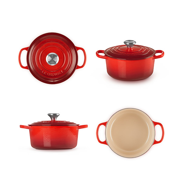 LE CREUSET ル・クルーゼ シグニチャー ココット・ロンド 18cm（シルバーツマミ）（ガス火・IH対応）ルクルーゼ 鋳物 ホーロー 両手鍋 無水鍋 無水調理 炊飯鍋_7