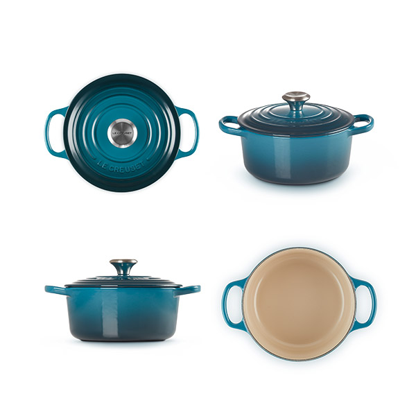 LE CREUSET ル・クルーゼ シグニチャー ココット・ロンド 18cm（シルバーツマミ）（ガス火・IH対応）ルクルーゼ 鋳物 ホーロー 両手鍋 無水鍋 無水調理 炊飯鍋_8