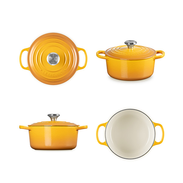 LE CREUSET ル・クルーゼ シグニチャー ココット・ロンド 18cm（シルバーツマミ）（ガス火・IH対応）ルクルーゼ 鋳物 ホーロー 両手鍋 無水鍋 無水調理 炊飯鍋_10