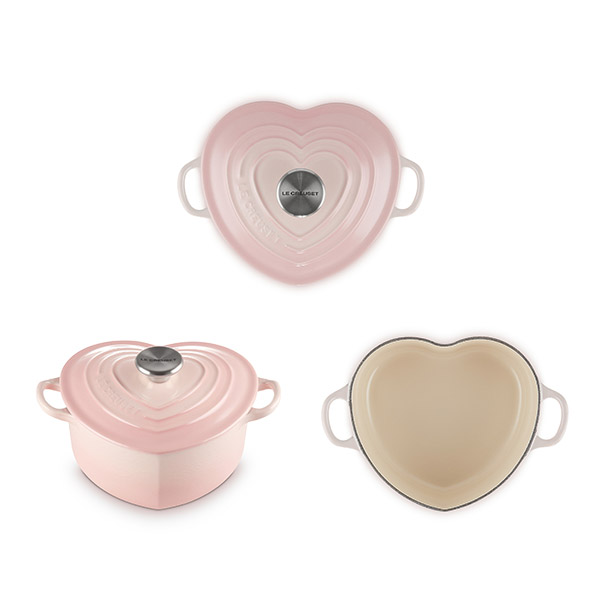 LE CREUSET ル・クルーゼ ココット・ダムール ループ （シルバーツマミ）（ガス火・IH対応）ルクルーゼ 両手鍋 ハート形 鋳物ホーロー鍋 ケーキ型_3