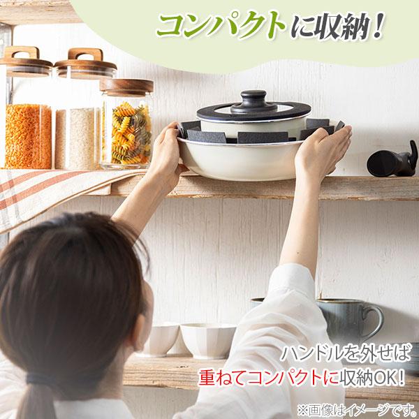 グリーンパン クリックシェフ 5点セット（ガス火・IH対応） GREENPAN CLICK CHEF ハンドル脱着式タイプ フライパン エッグパン ハンドル_4