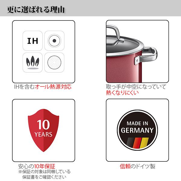 WMF ヴェーエムエフ フュージョンテック ミネラル ロースター 28cm （ガス火・IH対応） 両手鍋 浅型鍋 天然鉱石 蒸し料理 すき焼き 卓上鍋料理_14