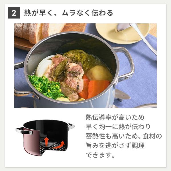 WMF ヴェーエムエフ フュージョンテック ミネラル ロースター 28cm （ガス火・IH対応） 両手鍋 浅型鍋 天然鉱石 蒸し料理 すき焼き 卓上鍋料理_6