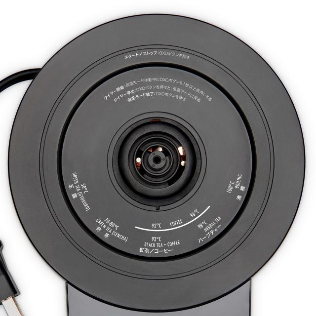 OXO オクソー ドリップケトル 温度調整&タイマー機能付 8717100 送料無料 電気ケトル 1.0L コードレス 温度調節 保温機能 カフェ