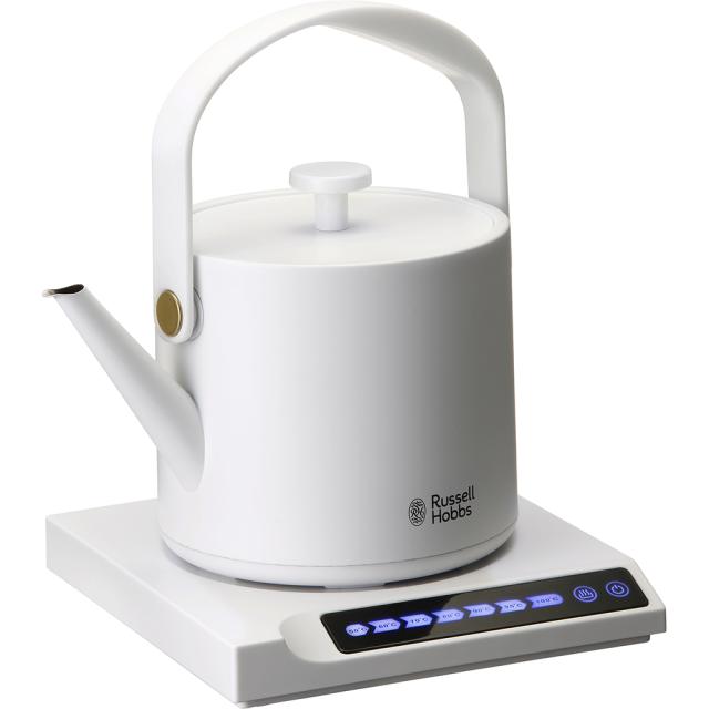 Russell Hobbs ラッセルホブス T Kettle (T ケトル) ホワイト 7106JP-WH 送料無料 電気ケトル 0.6L コードレス 温度調節 保温 カフェ