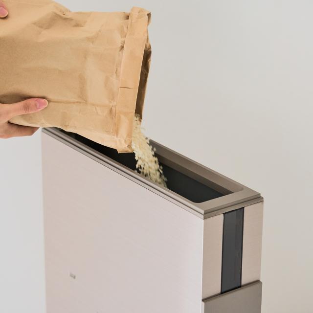 スリム米びつ 12kgタイプ シャンパンゴールド RCY-12CG 米びつ こめびつ ライスストッカー ライスボックス エムケー精工 スリム米びつ シャンパンゴールド RCY-06CG RCY-12CG