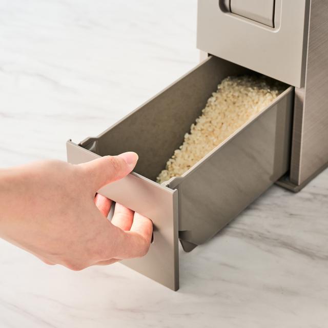 スリム米びつ 12kgタイプ シャンパンゴールド RCY-12CG 米びつ こめびつ ライスストッカー ライスボックス エムケー精工 スリム米びつ シャンパンゴールド RCY-06CG RCY-12CG