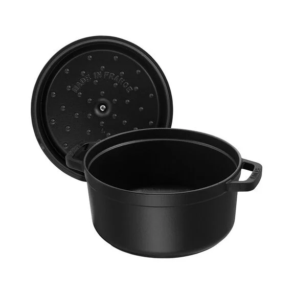 ストウブ staub 送料無料 両手鍋 キャセロール鍋 40509-487 ピコ・ココット ラウンド 20cm ブラック IH対応 オーブン対応 食洗器対応_1