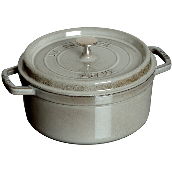 Staub ストウブ ピコ・ココット ラウンド 22cm グレー 40509-307 送料無料 両手鍋 キャセロール 結婚祝い