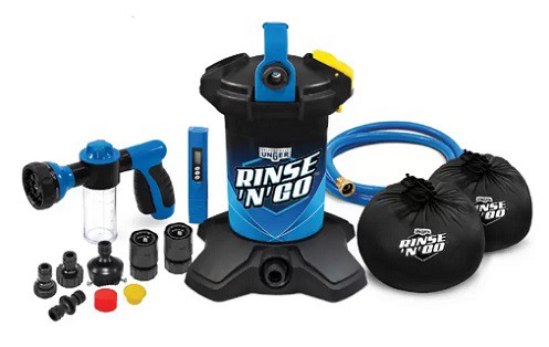 Unger Rinse’n’Go 洗車用純水器 樹脂フィルター2個付き 拭き取り不要 時短 軽量 コンパクト 汚染物質 除去 RV、オートバイ 窓 ソーラー