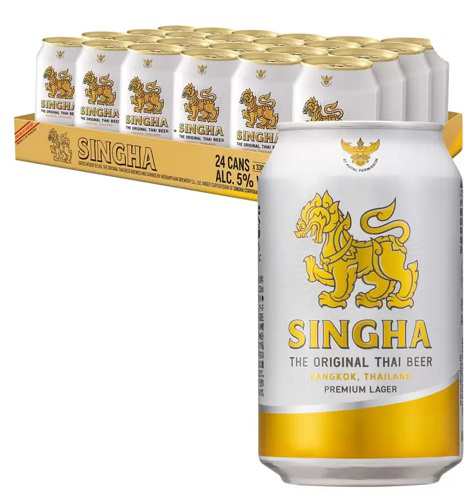 シンハー プレミアム ラガー 330ml x 24 缶 Singha Premium Lager Beer