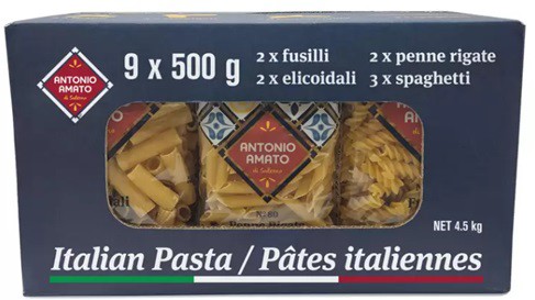 【9袋】アントニオアマート パスタ バラエティボックス 500g×9 スパゲッティ フリッジ ペンネ エリコイダーリ イタリア産