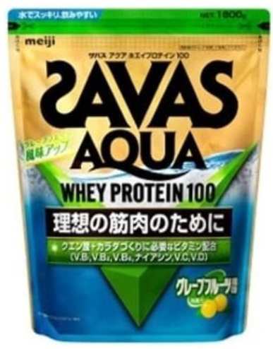 SAVAS アクアホエイプロテイン グレープフルーツ風味 1800g 筋肉 クエン酸 ビタミン 飲みやすい AQUA WHEY PROTEIN GRAPEFRUIT