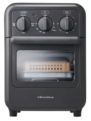 【グレー】レコルト エアーオーブントースター RFT-1(GY)  r?colte ノンフライ調理 コンパクト  省スペース 食パン 総菜 冷凍 解凍
