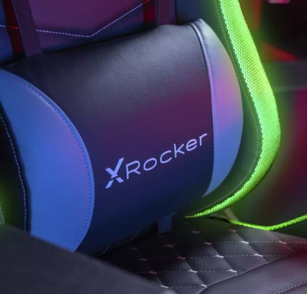 X Rocker オバール RGB オフィスゲーミングチェア 快適設計 LED ヘッドレスト ランバーサポート付 調整 リクライニング Office Gaming Chair_2