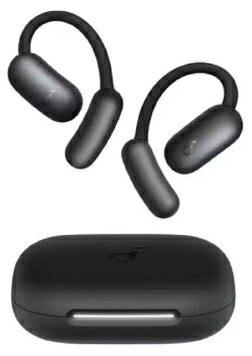 【ミッドナイトブラック】アンカー サウンドコア AeroFit 2 A3874N11 快適 会話 超高音質 フィット感 長時間再生 短時間充電 イヤホン