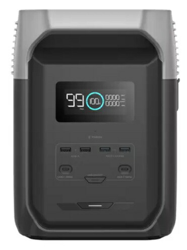 EcoFlow(エコフロー) ポータブル電源 デルタ３ 1500 容量1,536Wh EFDELTA1500-JP-B-Cbox 急速充電 長寿命 安心・安全 アウトドア
