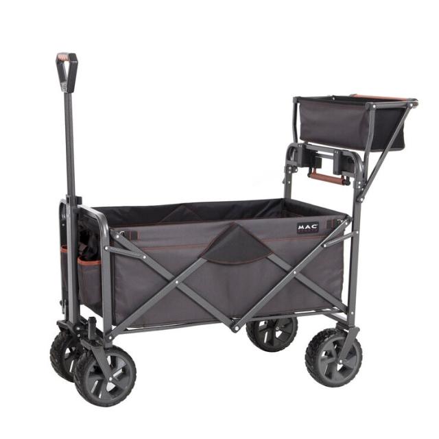 マックスポーツ 折り畳みワゴンXL　ブラック/グレー Mac Sports Folding Wagon XL with Brakes Black/Gray