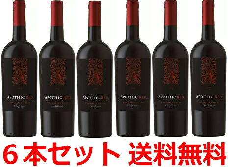【6本セット】アポシック レッド Apothic Red 750ml 赤ワイン フルボディ アメリカ 赤 パーティー お祝い 飲みやすい ポリフェノール