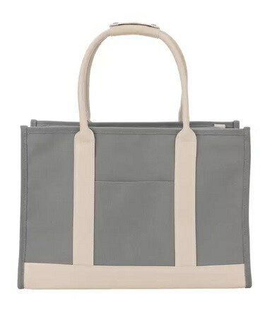 ペット キャンバス トート キャリー L サイズ グレー 散歩 肩掛け ショルダーバッグ 2WAY 撥水 簡単開閉 犬 猫 お出かけ_1