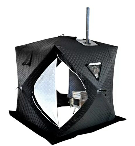 【3-4人用】サウナテント ストーブ付き Sauna Tent 折り畳み ポータブル 電気ガス不要 庭 屋外 簡単 設置約10分 薪 ロウリュウ 蒸気式サウナ