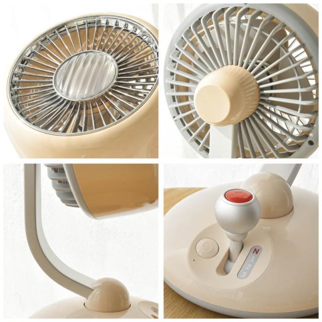 卓上扇風機 レトロ 卓上ファン USB 3段階 風速調整 左右 自動首