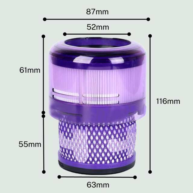 GIZLABO ダイソン 掃除機 SV18 デジタルスリム 用 フィルター ２