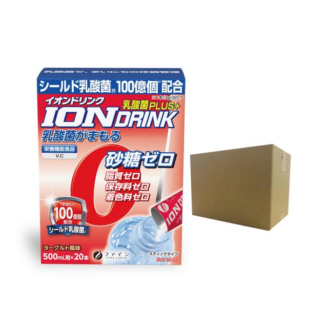 スポーツ ドリンク イオンドリンク 乳酸菌プラス 20本入 30個セット ヨーグルト風味　低カロリー 砂糖 脂質 保存料 着色料 ゼロ ビタミンC 乳酸菌飲料 粉 パウダー 粉末タイプ 500ml 水分 補給 運動 ファイン