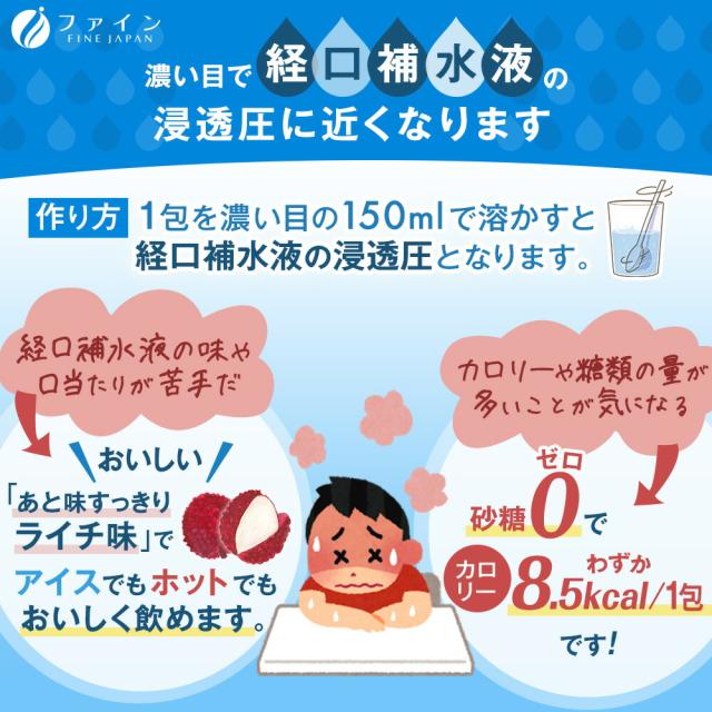 ファイン スポーツドリンク イオンドリンク ビタミン プラス 22本 × 30個セット 砂糖不使用 低カロリー ライチ味 砂糖 脂質 保存料 着色料 ゼロ スポドリ ドリンク 粉 パウダー 粉末タイプ 500ml 水分 補給 運動 スポーツ