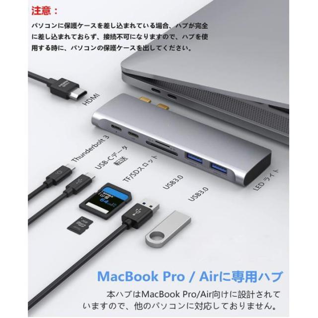 Mac専用　USBハブ USB TypeCハブ MacBook Air USBハブ macbookハブ macハブ