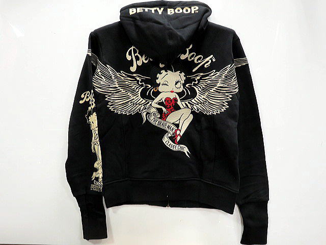 Betty Boop X THE BRAVE MAN　裏毛ZIPパーカー　ベティ