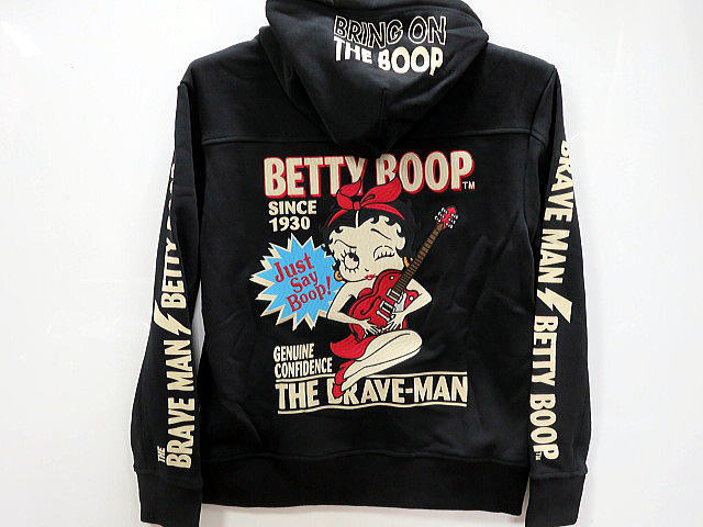 Betty Boop X THE BRAVE MAN　裏毛ZIPパーカー　ベティ