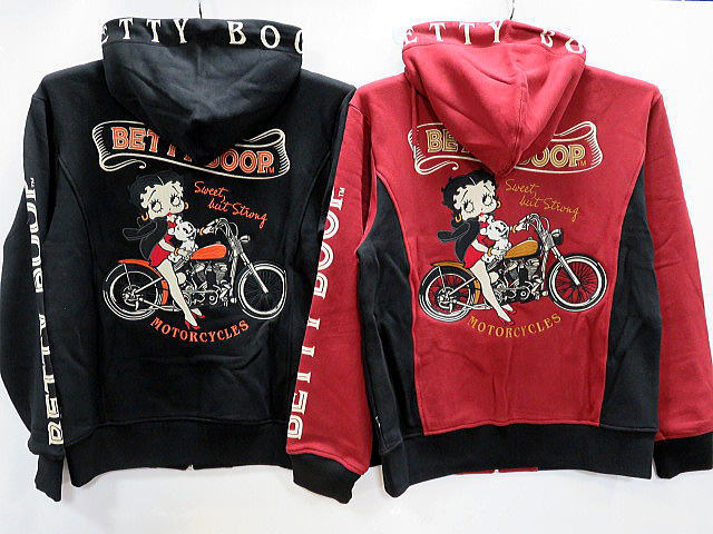 Betty Boop X NEVERMIND　裏毛ZIPパーカー　ベティ