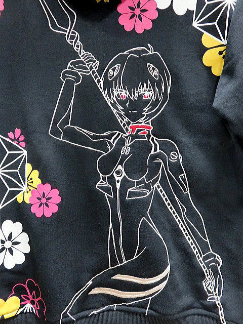 エヴァンゲリオン×錦　華小紋　綾波レイ　パーカー EVANGELION × NISHIKI_1