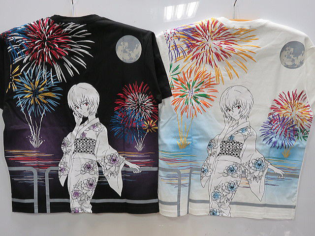 エヴァンゲリオンＸ錦コラボ　レイ花火　 半袖Ｔシャツ　EVANGELION×NISHIKI