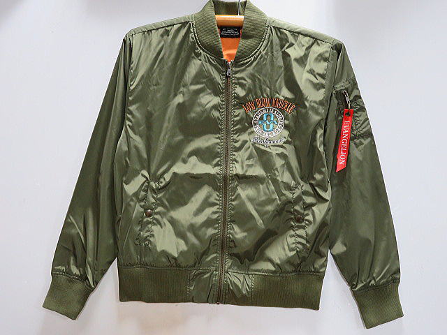 EVANGELION X LOW BLOW KNUCKLE 歌唱綾波MA-1上衣 エヴァンゲリオンＸローブローナックルコラボ