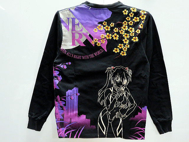 エヴァンゲリオンX 錦 アスカ　刺繍　和柄　ロングTシャツ EVA × NISHIKI
