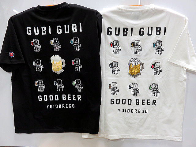 YOIDORE　半袖Tシャツ　グビグビブロック　酔いどれ